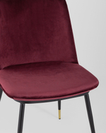 Стул Мелисса велюр бордовый