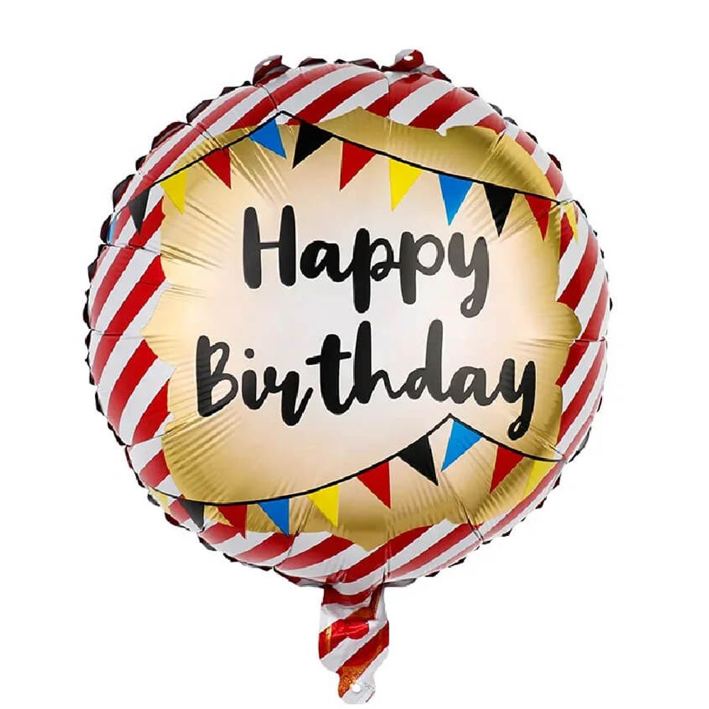 Шар круг Happy Birthday