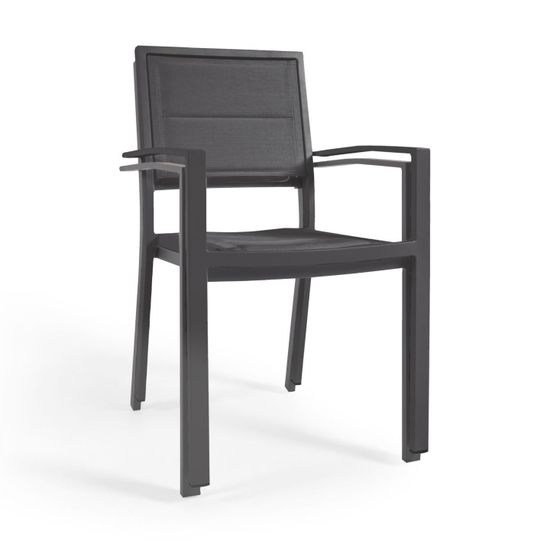 Sirley Садовый стул из алюминия и черного текстиля Испания La Forma