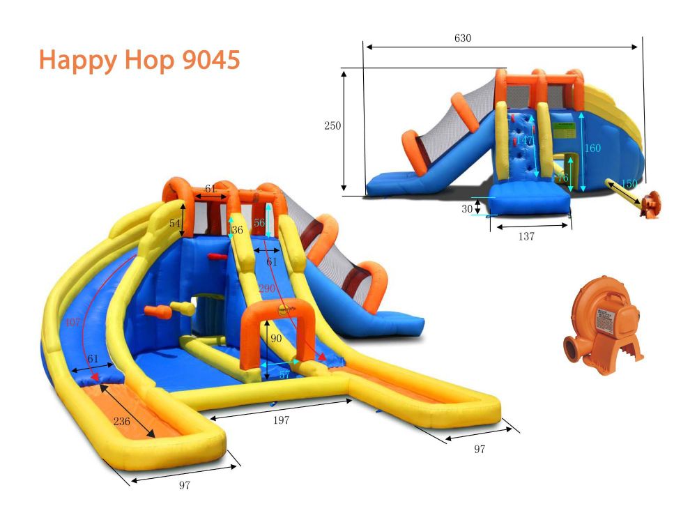 Надувные горки "Мега аттракцион" 9045