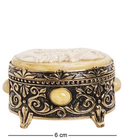 Народные промыслы AM-3264/1 Шкатулка «Камея Юность» (латунь, янтарь)