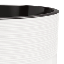 Горшок для цветов пластмассовый "Линель" 4,5л, д19см, h19см, со вставкой, белый