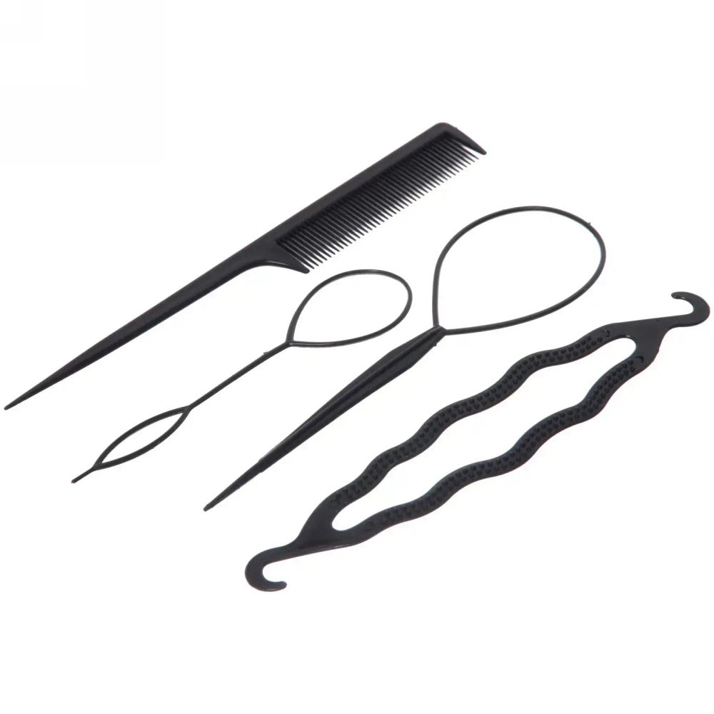 Набор для создания причёсок 5шт «Styling», цвет черный, 24,5*12см