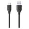 Кабель Anker PowerLine USB-C to USB 3.0 0.9 м, черный (A8163G11)