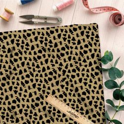 Ткань мембрана мелкий коричневый гепардный принт