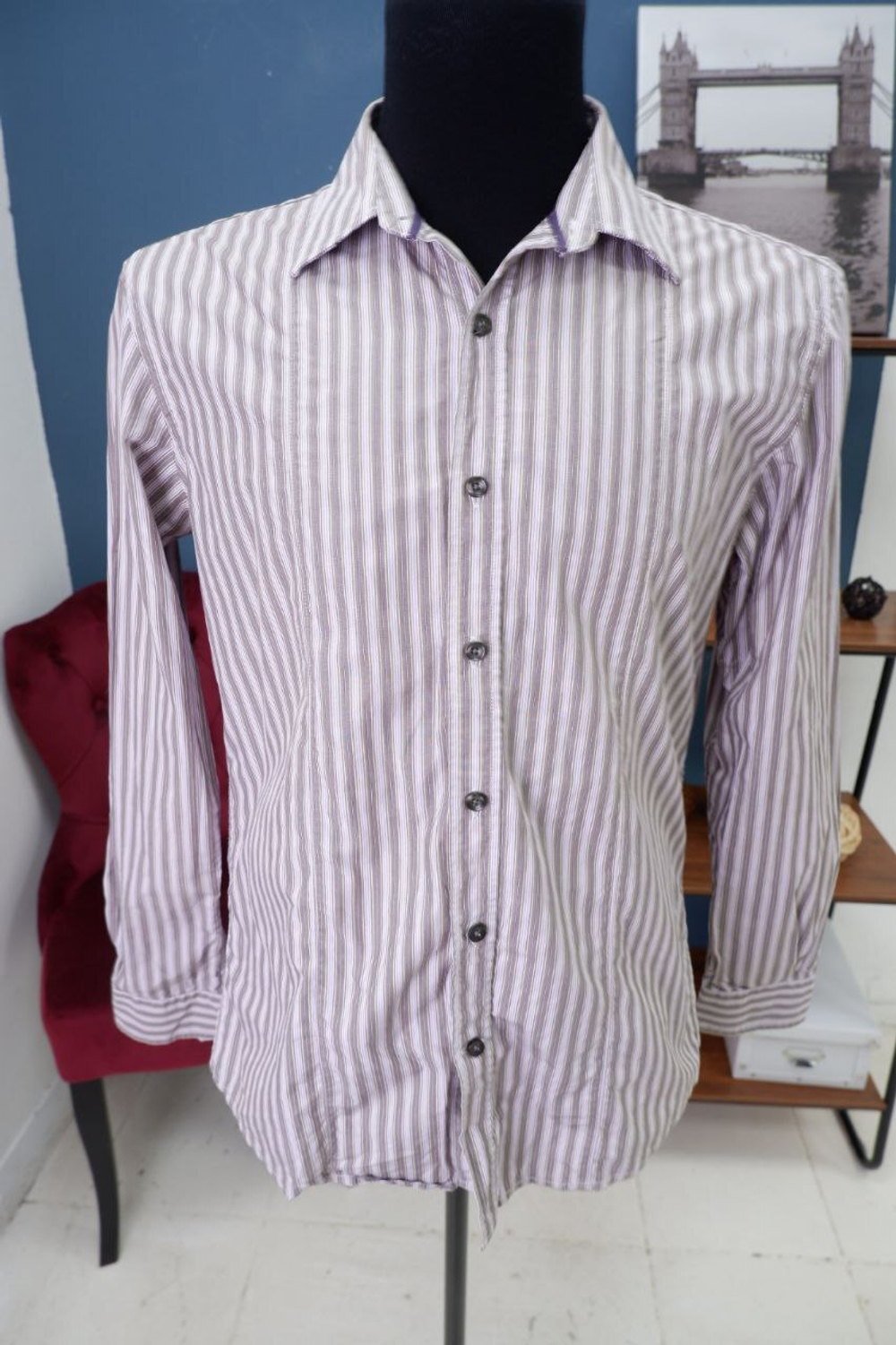 Рубашка Ostin полосатая 46 размер