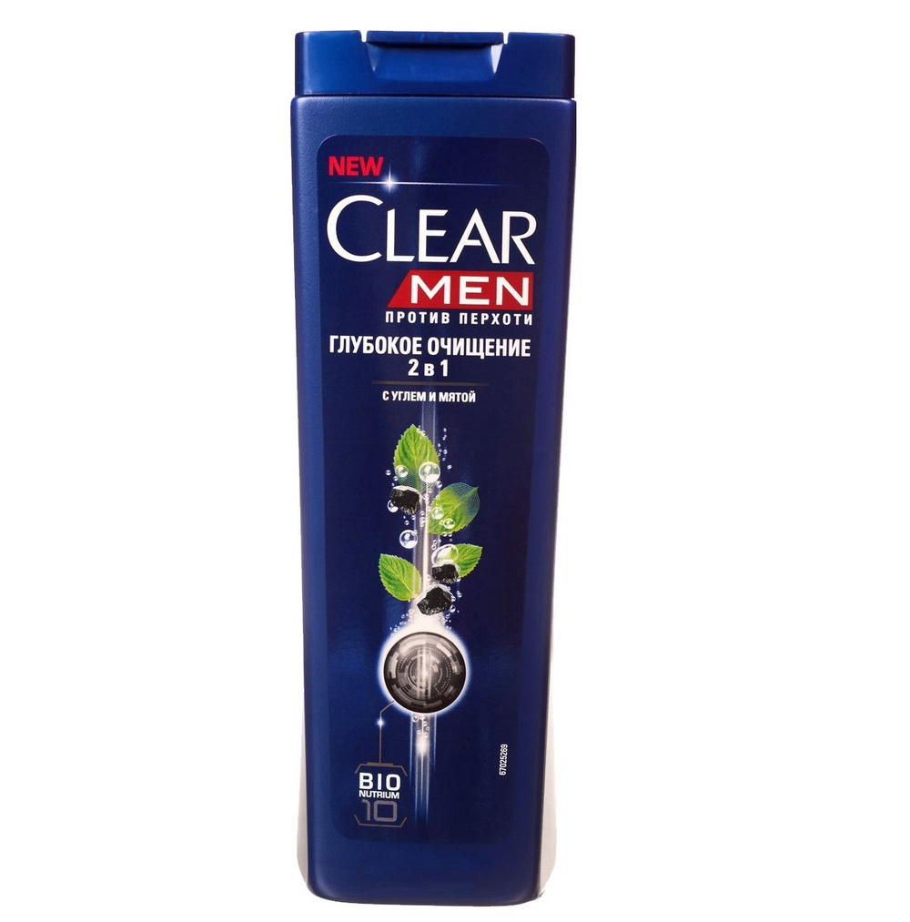 Clear Men Шампунь против перхоти 2в1 Глубокое очищение, 400 мл