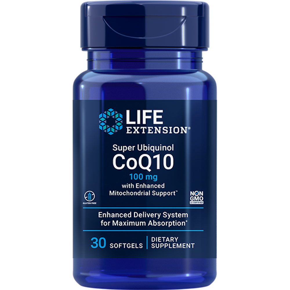 Super Ubiquinol CoQ10 w/Enhanced Mitochondrial 100mg Softgels Life Extension
