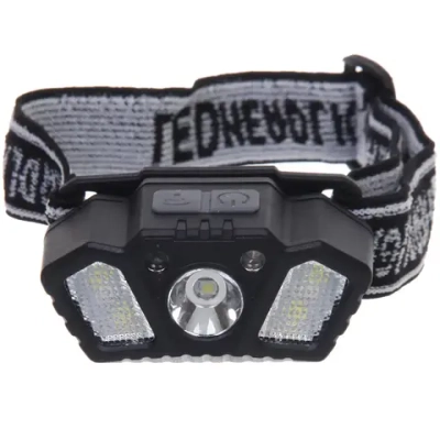 Фонарь налобный 5 режимов, 7LED, аккумуляторная батарея 400mAh USB T03