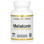 California Gold Nutrition, мелатонин, 3 мг, 90 растительных капсул