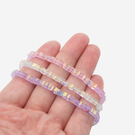 Хрустальные бусины с покрытием AB, оттенок "Фиолетовый", 3*1мм, квадраты