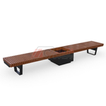 Лавка Rail Road 02 двойная с вазоном