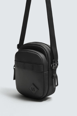 ZARA ПРОРЕЗИНЕННАЯ СУМКА, ЧЕРНЫЙ