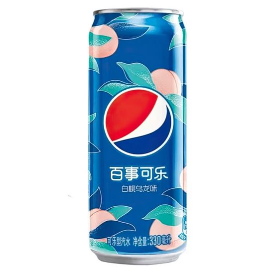 Газированный напиток Pepsi Peach Oolong со вкусом персика и чая Улун, 330 мл (Китай)