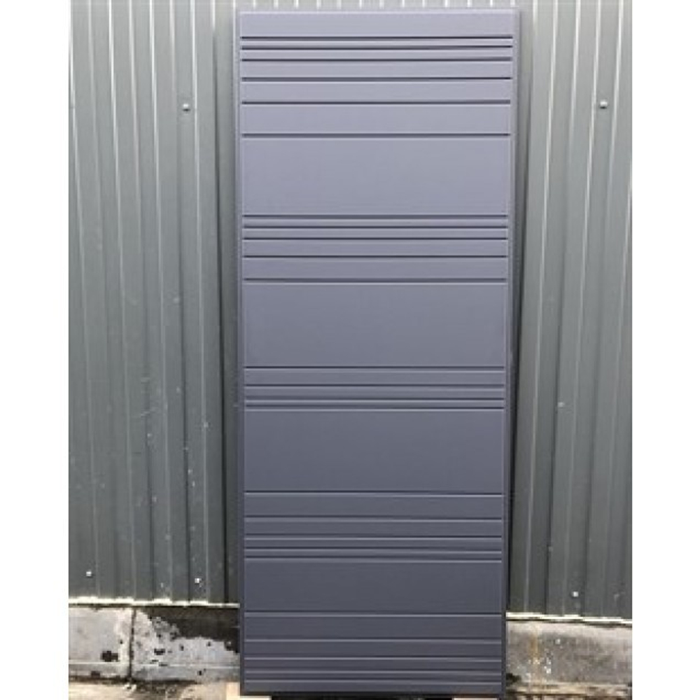 Входная металлическая дверь RеX (РЕКС) 290 Темный бетон / ФЛ-14 Силк титан