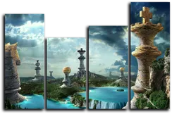 Модульная картина "Шахматные фигуры"