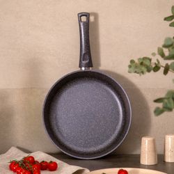 СКОВОРОДА AGNESS ГЛУБОКАЯ С АНТИПРИГАРНЫМ "МРАМОРНЫМ" ПОКРЫТИЕМ, СЕРИЯ GRANITE, 26Х6,5СМ