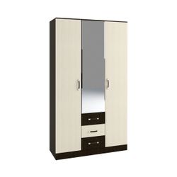 Шкаф трехстворчатый "Ронда" ШКР 1200.2 (венге\дуб молочный), ДСВ-Мебель, г. Пенза