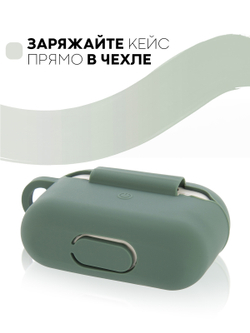 Чехол КАРТОФАН для Apple AirPods Pro (арт. AIRPRO-SLIM-SILICON-01-MIDNIGHTGREEN)