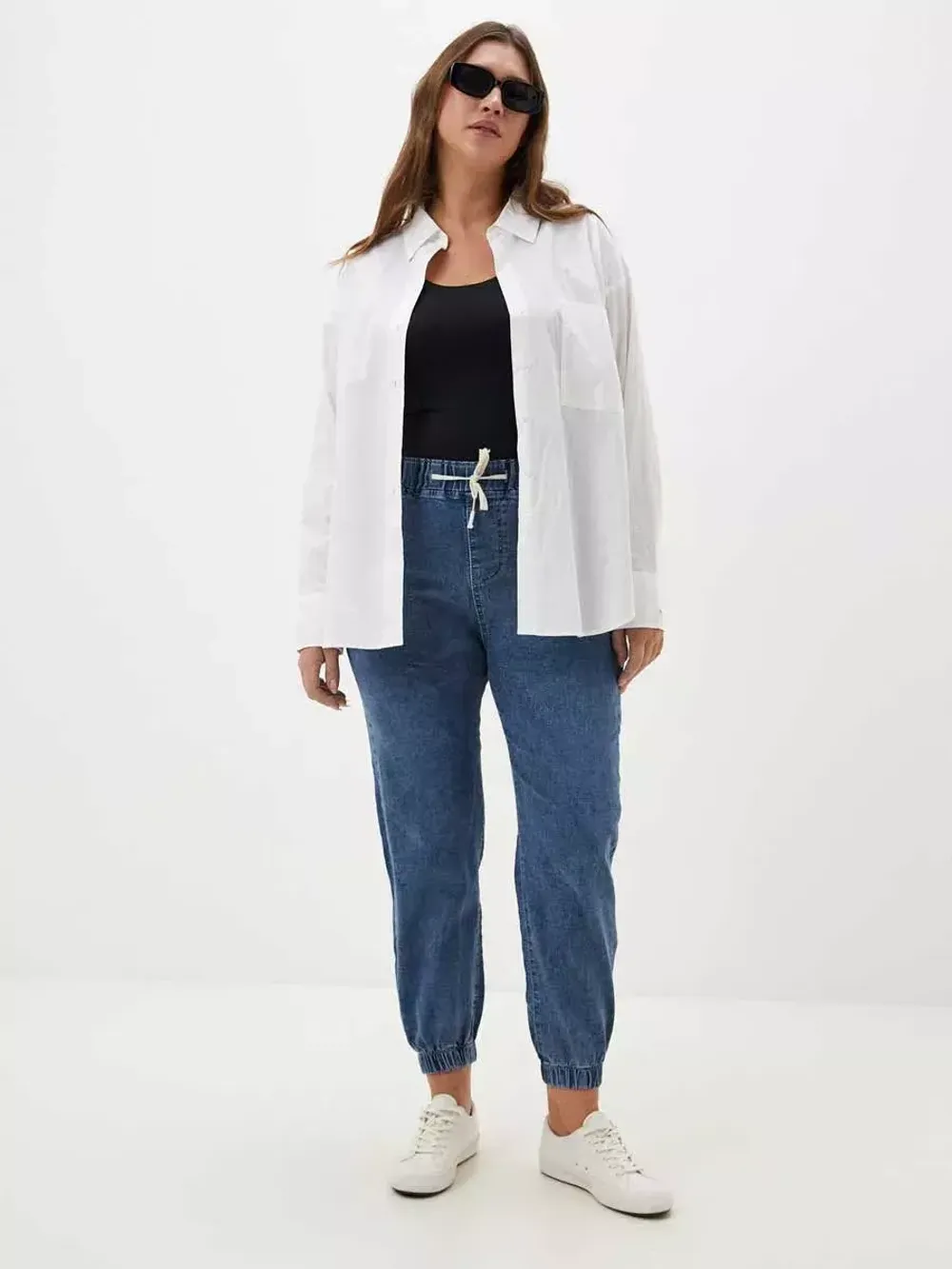 Джинсы на резинке больших размеров