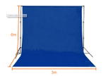 E-IMAGE MB36 blue Фон муслиновый 3х6 м, синий