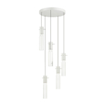 5058/25LB PENDANT ODL24 385 белый/прозрачный/металл/стекло Люстра каскадная LED 5*5W 3000K SCROW