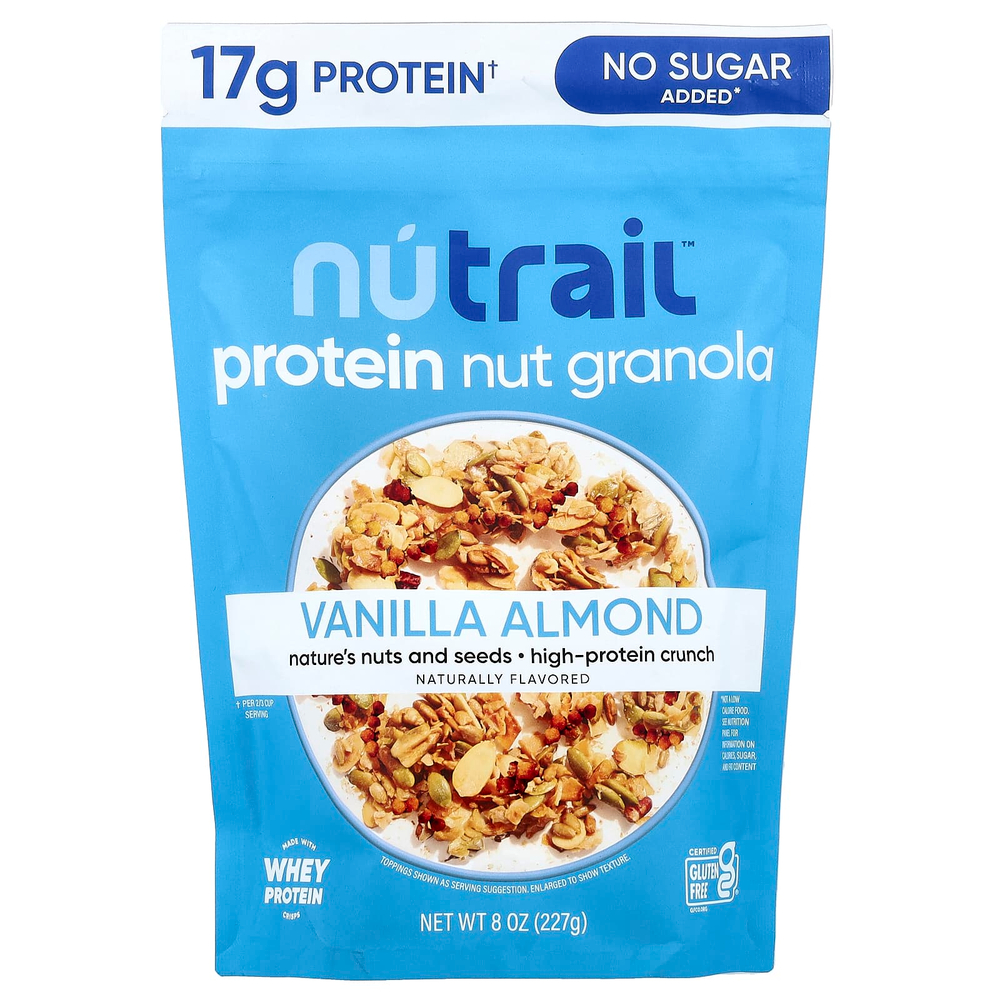 NuTrail, протеиновая гранола с орехами, ваниль и миндаль, 227 г (8 унций)