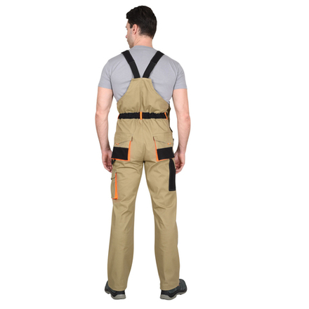 Полукомбинезон СИРИУС-МАНХЕТТЕН песочный с оранж. и черным тк. мех. стрейч пл. 250г/кв.м