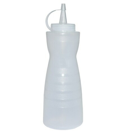 Емкость для соуса 700 мл. фигурная с крышкой прозрачная MG