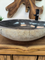 Раковина из речного камня RS-65842 66х47х15 из натурального камня