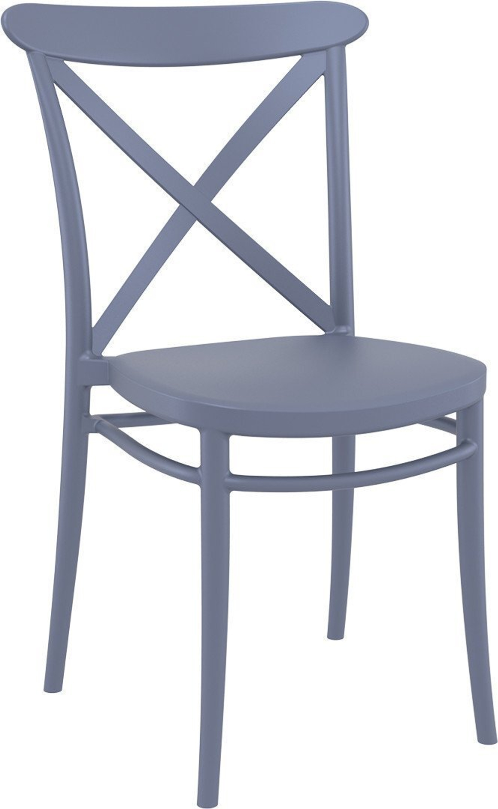 Комплект пластиковой мебели Siesta Contract Sky 80 Cross, темно-серый