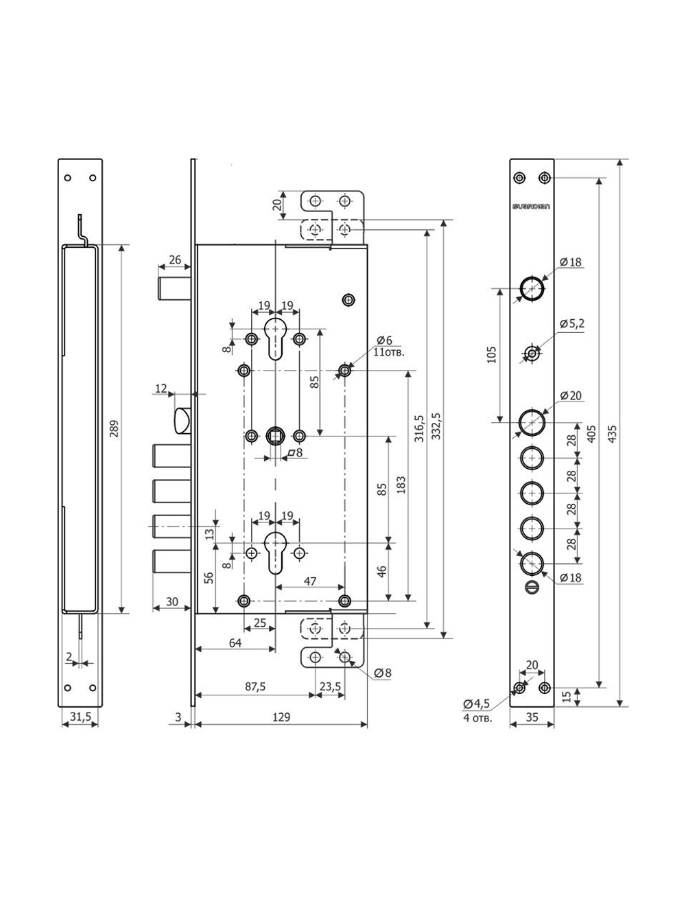 Замок Гардиан 75.16ZT ReStart
