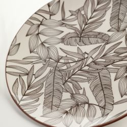 Тарелка White Fox WF-TRD23 обеденная фарфор Тропики D 23 см | White Fox