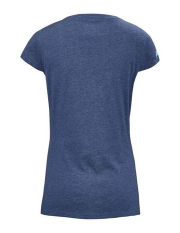 Женская теннисная футболка Babolat Exercise Stripes Tee W - небесный