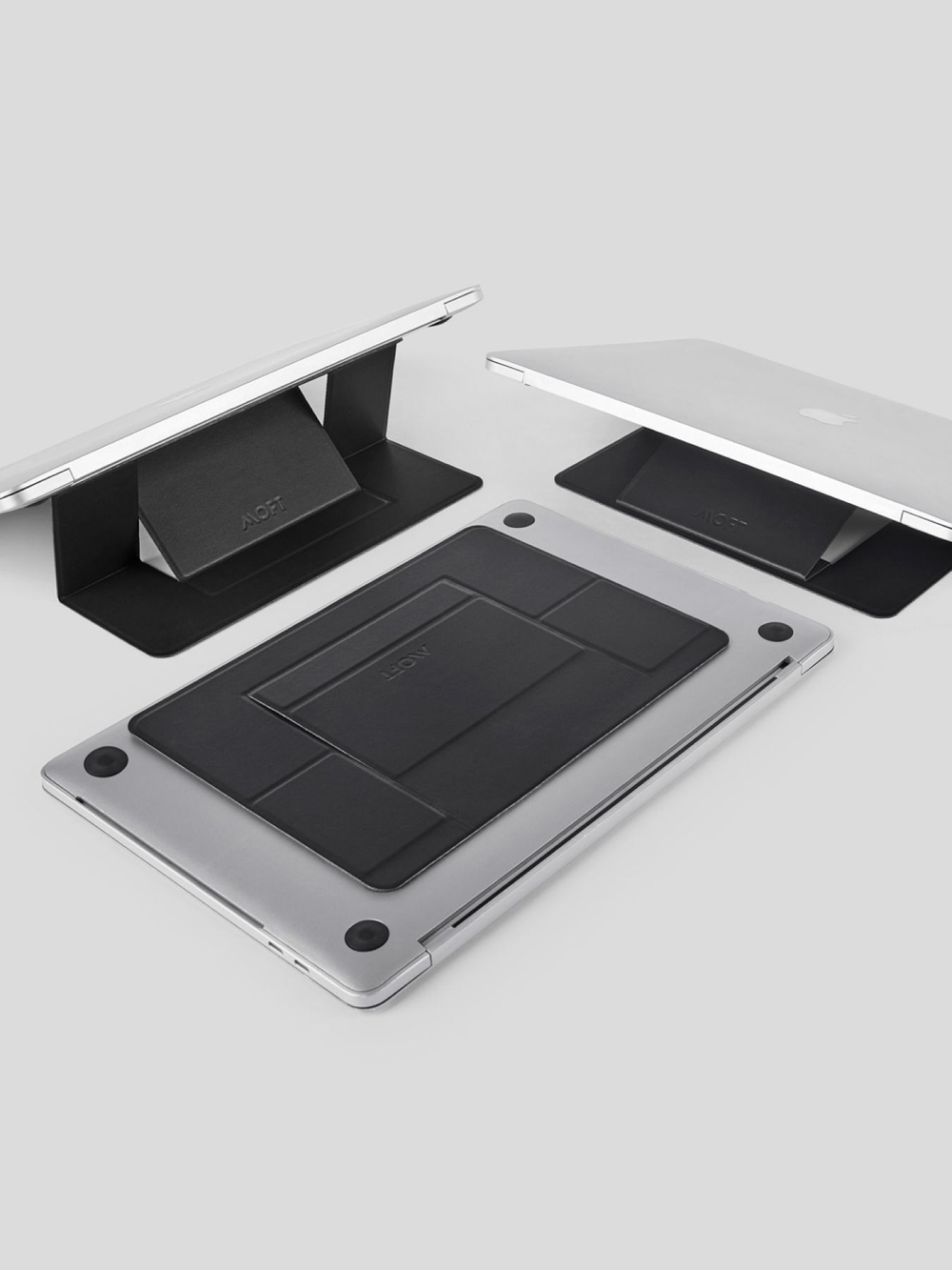 Клейкая подставка под ноутбук "MOFT Airflow Laptop Stand" l Здоровая осанка l Толщина 5 мм l Оранжевая