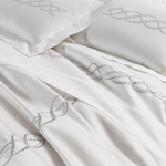 Комплект постельного белья Frette Pearls Embroidery Milk/Rock (240 x 220 см)