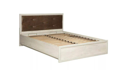 Кровать Сохо 32.26-01 (1400)с под. мех. бетон белый/бетон патина