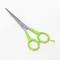 Ножницы парикмахерские с упором, лезвие — 7 см, цвет салатовый/серебристый