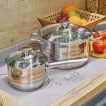 Ковш нерж, 1.8 л, металл ручка, индукц, Катунь, Элис, КТ16-К