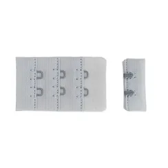 Застежка с крючками светло-серая 2 ряда (цв. 166), 33*55 мм