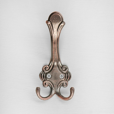 Крючок мебельный KM305AС трехрожковый медь 1866214