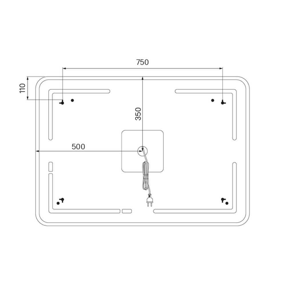 Зеркало IDDIS Edifice, 100 см, ID, ЗЛП109