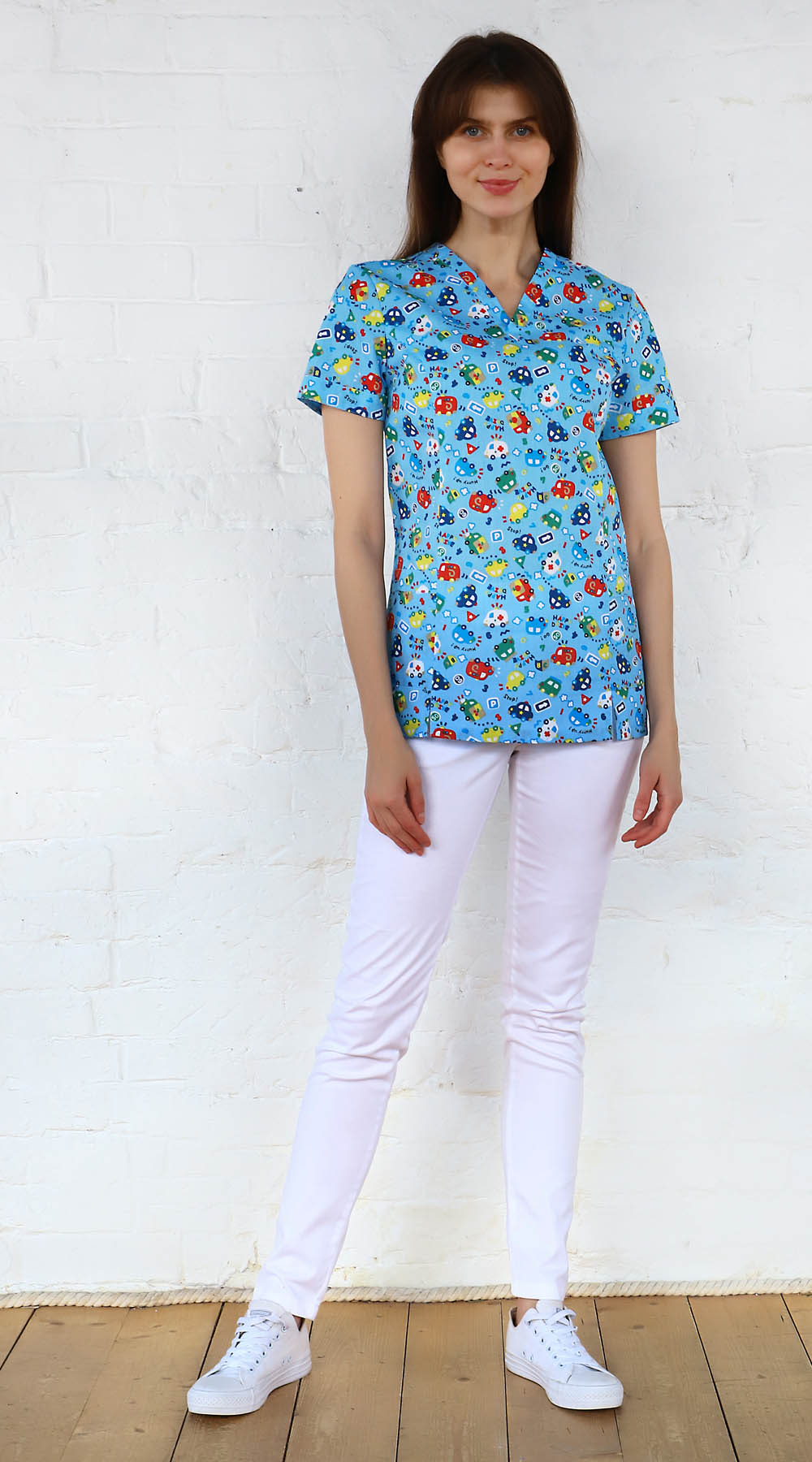 Блуза медицинская Альфа принт №2694