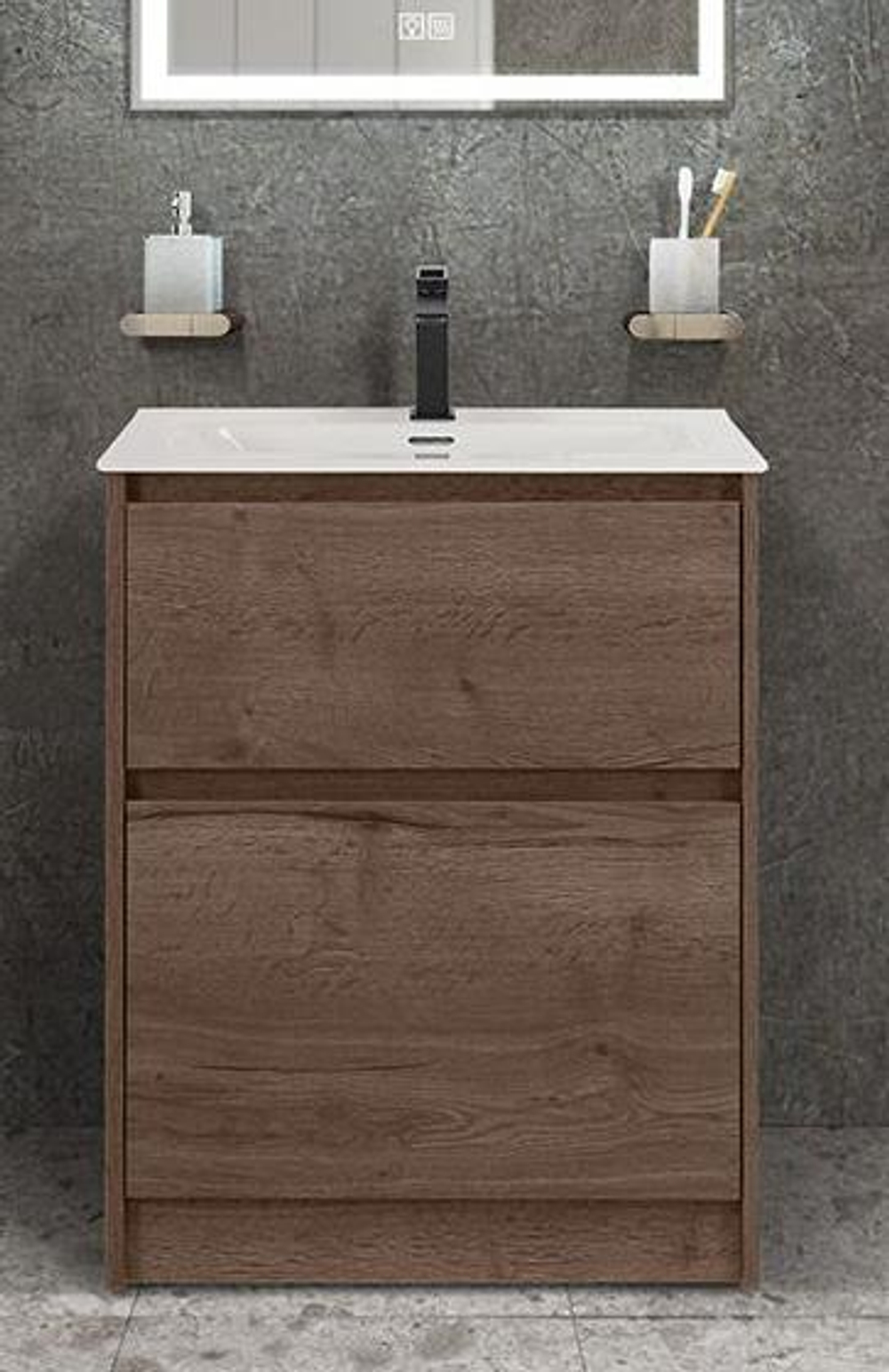 Тумба напольная с раковиной BelBagno KRAFT39-500/390-2C-PIA-RT