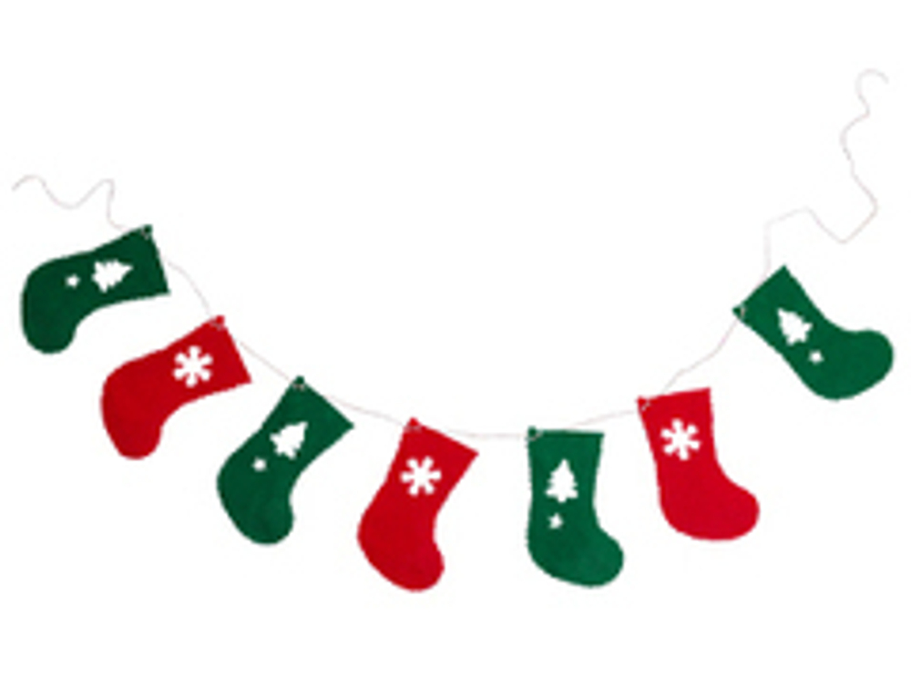 Гирлянда Текстиль Сапожок Новогодний 2,5 м, 1 шт.