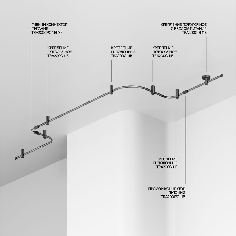 Шинопровод накладной/подвесной Technical TRX200-115B