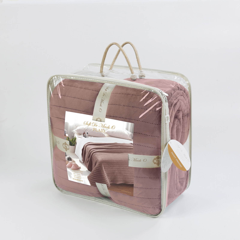 Плед 220х240 Sofi De MarkO Либерти розовый