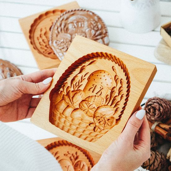 Пряничная форма Пасхальная корзинка с куличом