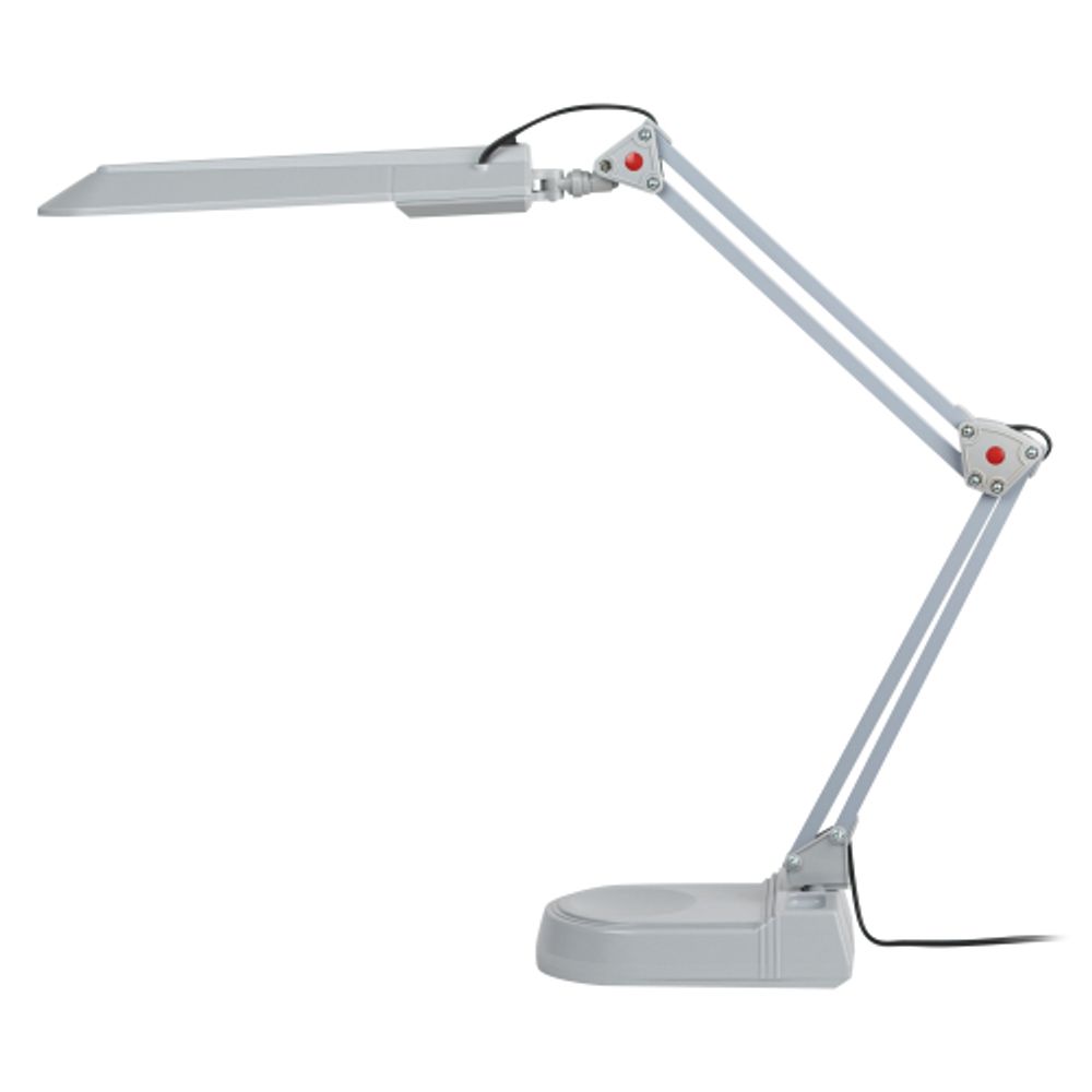 Настольный светильник ЭРА NL-202-G23-11W-GY с лампой PL на струбцине и с основанием серый | Настольные светильники под лампу
