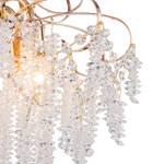 Подвесной светильник 5х40Вт E14, металл/хрусталь, золото/прозрачный